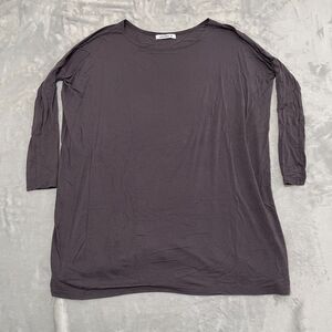 Julie Billiart Shirt Womens Extra Small Purple Tunic‎ 3/4 Sleeve Bamboo Stretch